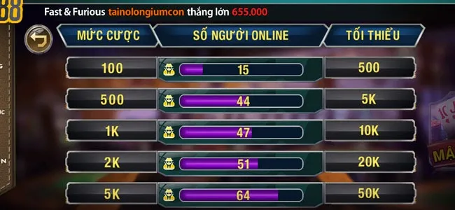 Sảnh bài mậu binh Five88