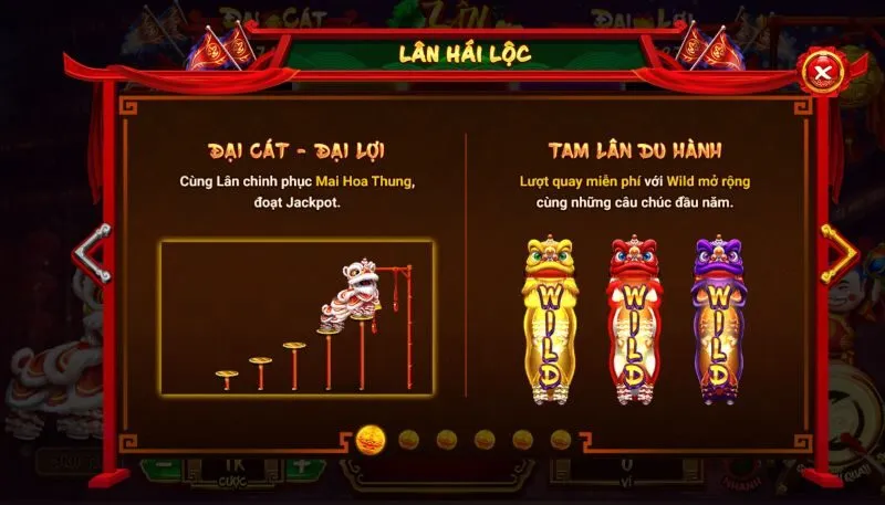 Cách chơi cơ bản của game Lân hái lộc Five88