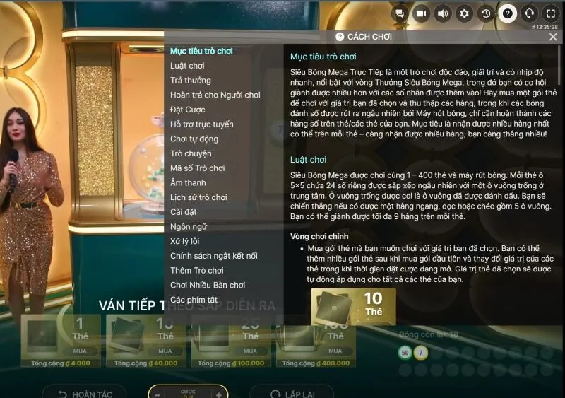 Hướng dẫn cách chơi Mega Ball Five88
